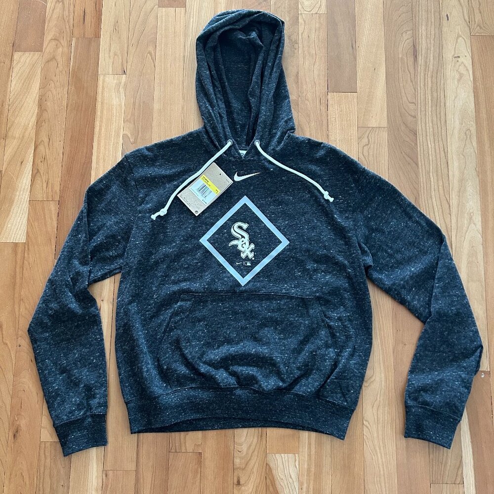 Nike Women's Chicago White Sox Black Vintage Diamond Icon Hoodie Small S NWT